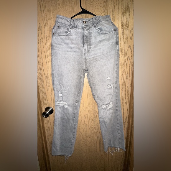 Zara Gray High Rise Jeans with Modern Fit - Picture 1 of 1